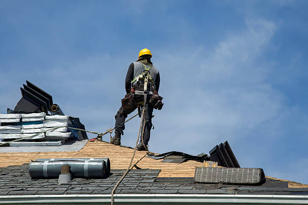 Professional Gutter Installation technician working in Patterson, IA